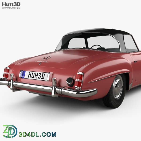 Hum3D Mercedes Benz SL class (R121) hardtop 1955