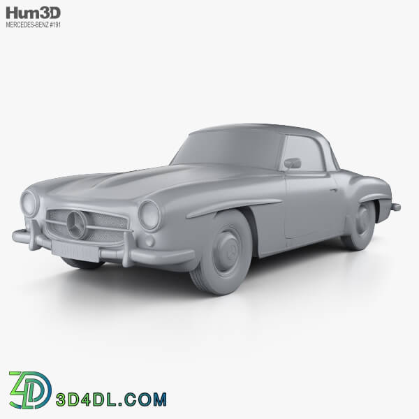 Hum3D Mercedes Benz SL class (R121) hardtop 1955