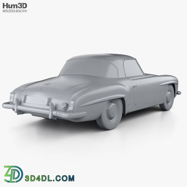 Hum3D Mercedes Benz SL class (R121) hardtop 1955