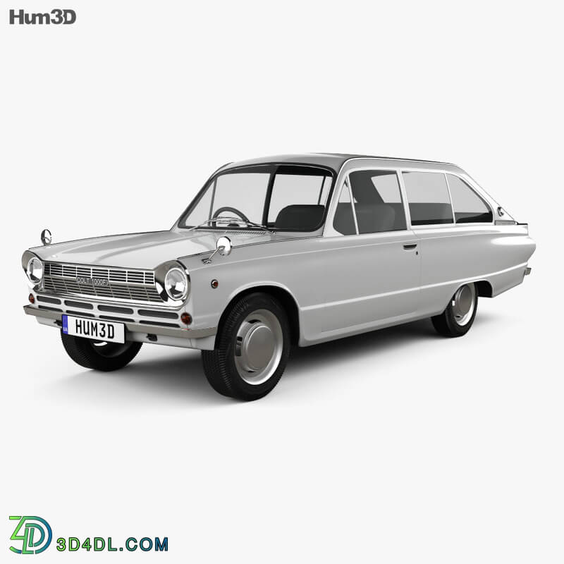 Hum3D Mitsubishi Colt 1000F 3 door 1966