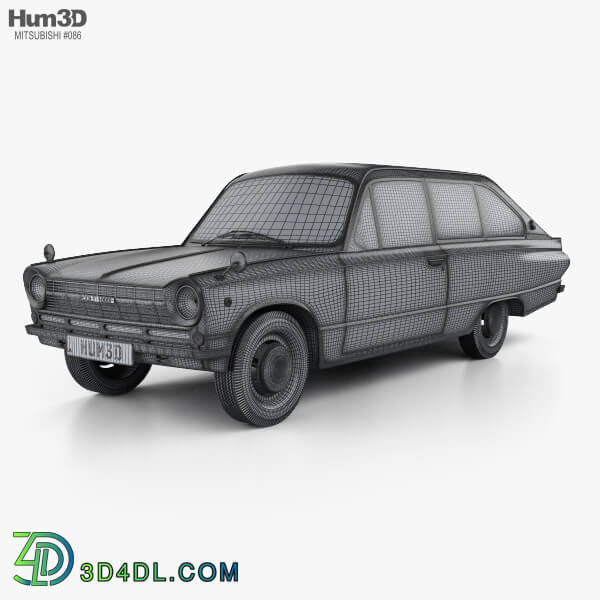 Hum3D Mitsubishi Colt 1000F 3 door 1966