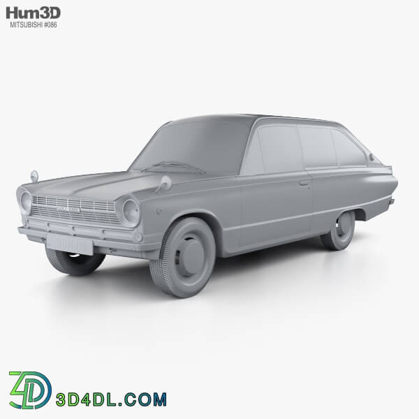 Hum3D Mitsubishi Colt 1000F 3 door 1966