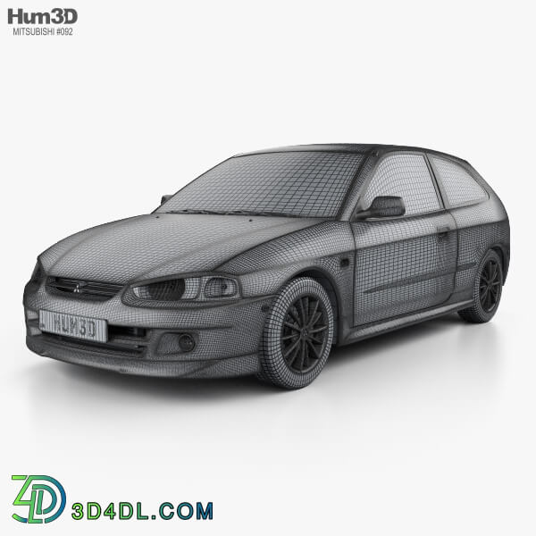 Hum3D Mitsubishi Colt 3 door hatchback 1998