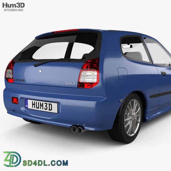 Hum3D Mitsubishi Colt 3 door hatchback 1998