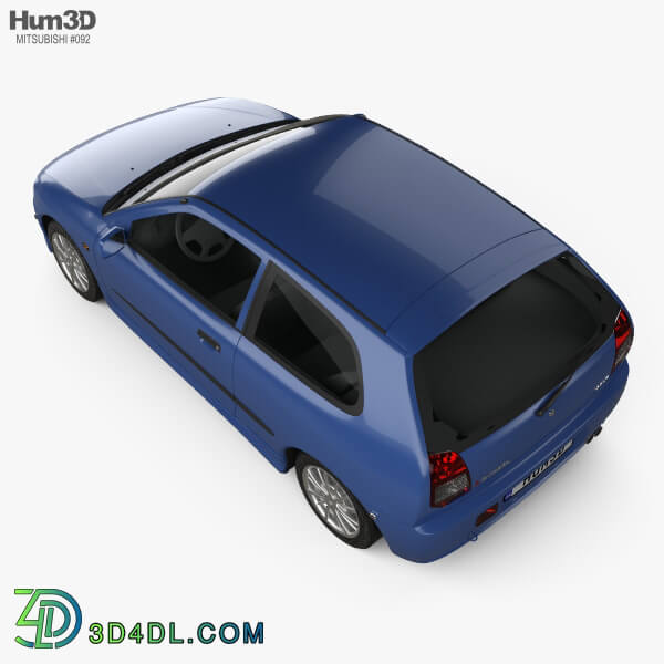 Hum3D Mitsubishi Colt 3 door hatchback 1998