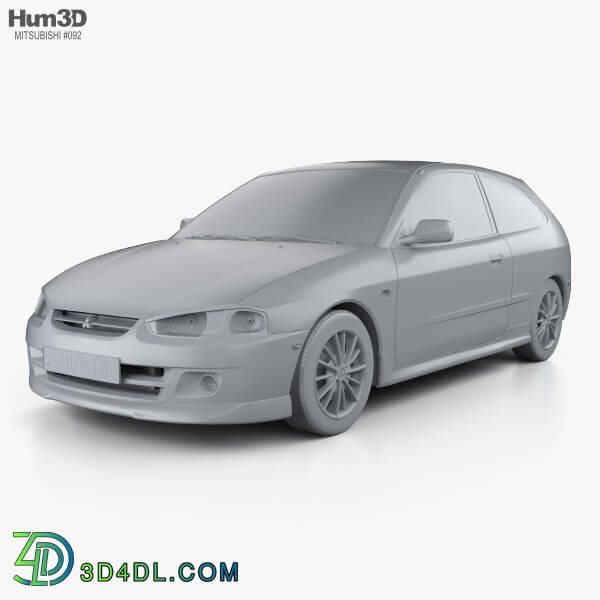 Hum3D Mitsubishi Colt 3 door hatchback 1998