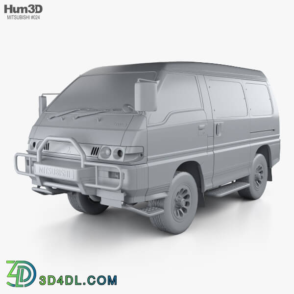 Hum3D Mitsubishi Delica Star Wagon 4WD 1986