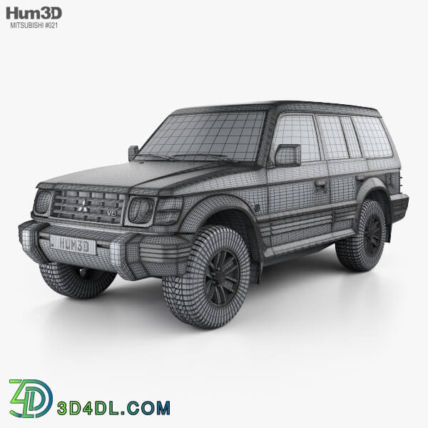 Hum3D Mitsubishi Pajero (Montero) Wagon 1991