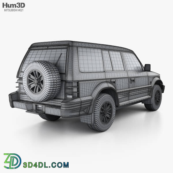 Hum3D Mitsubishi Pajero (Montero) Wagon 1991