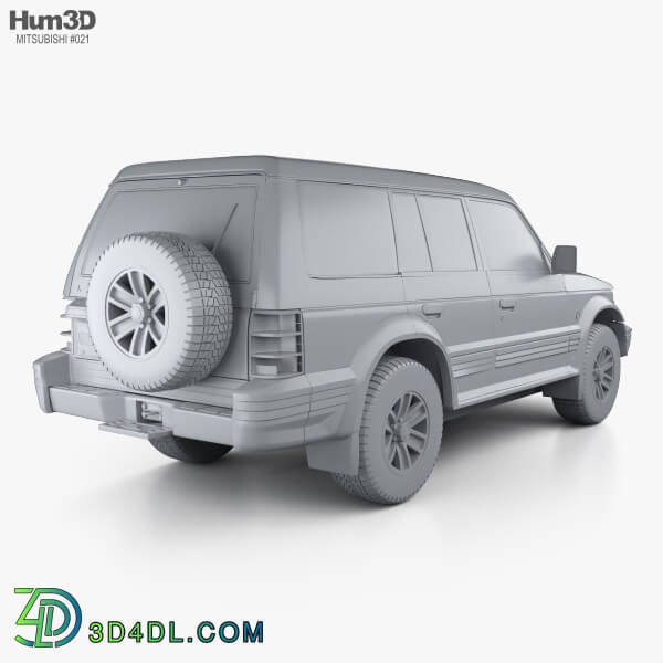 Hum3D Mitsubishi Pajero (Montero) Wagon 1991