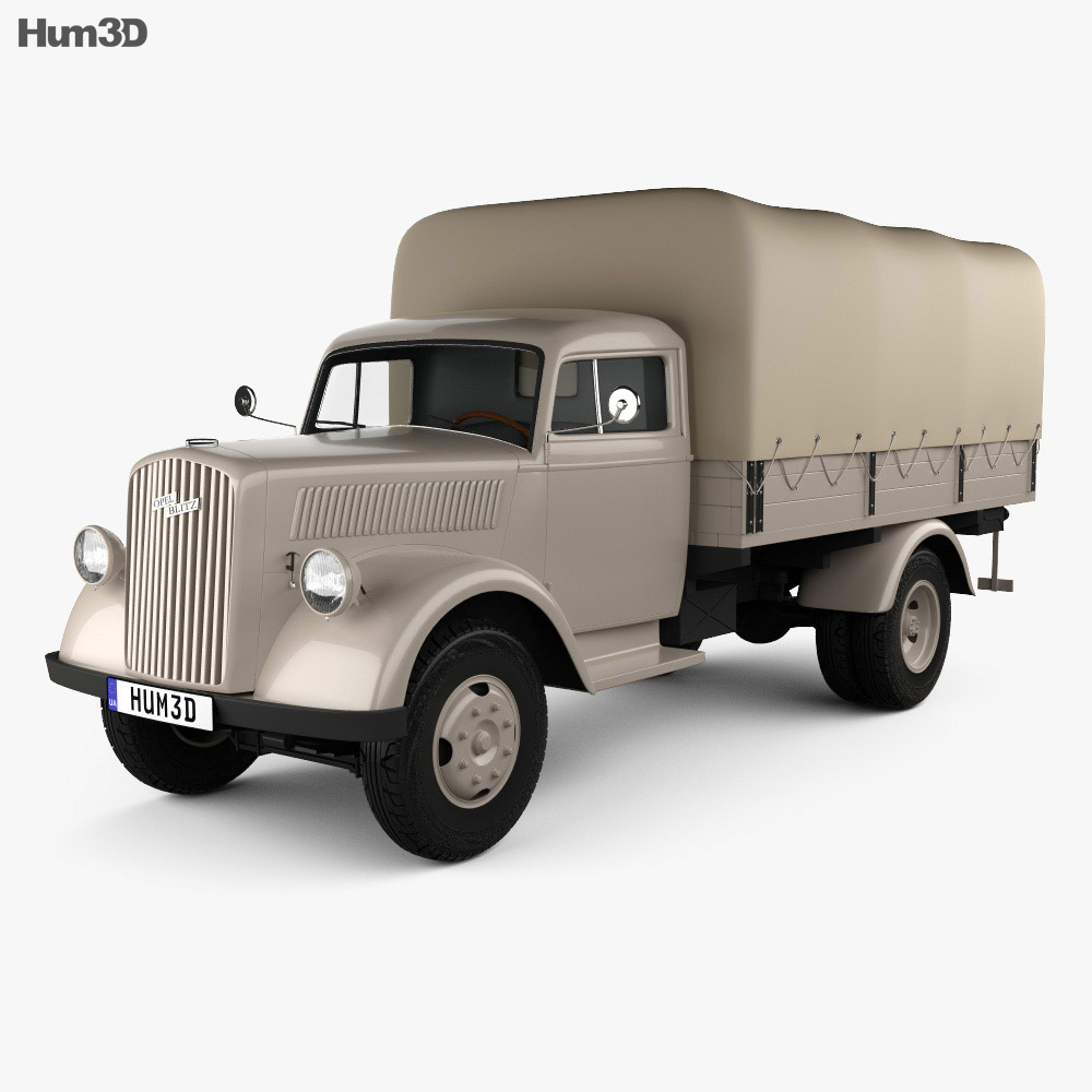 Hum3D Opel Blitz Flatbed Truck 1940