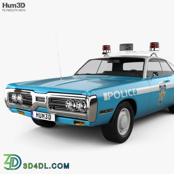 Hum3D Plymouth Fury Police 1972