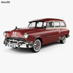 Hum3D Pontiac Chieftain Deluxe Station Wagon 1953 