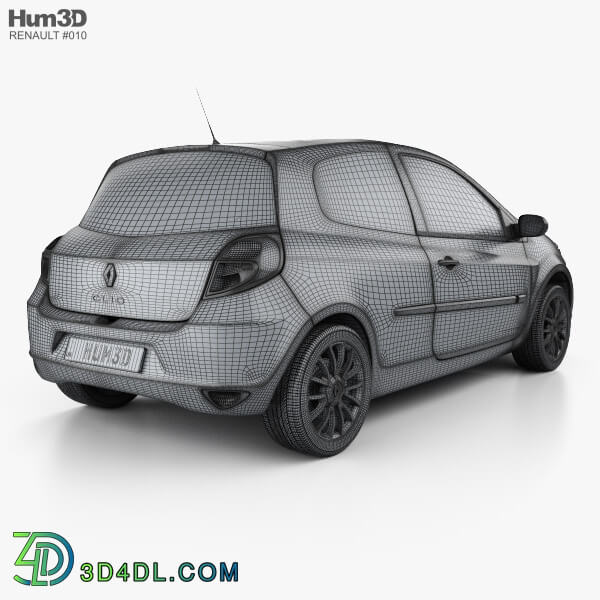 Hum3D Renault Clio 3 door 2010