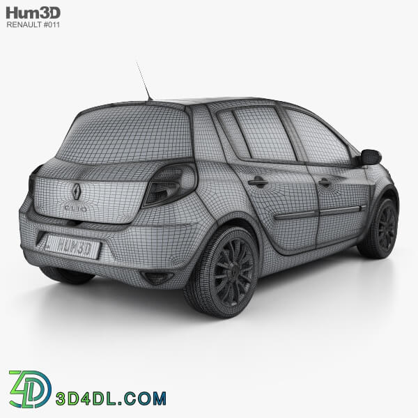 Hum3D Renault Clio 5 door 2010