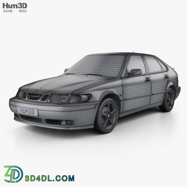 Hum3D Saab 9 3 Hatchback 5 door 2001