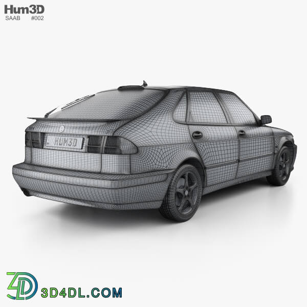 Hum3D Saab 9 3 Hatchback 5 door 2001