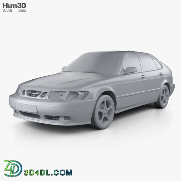 Hum3D Saab 9 3 Hatchback 5 door 2001