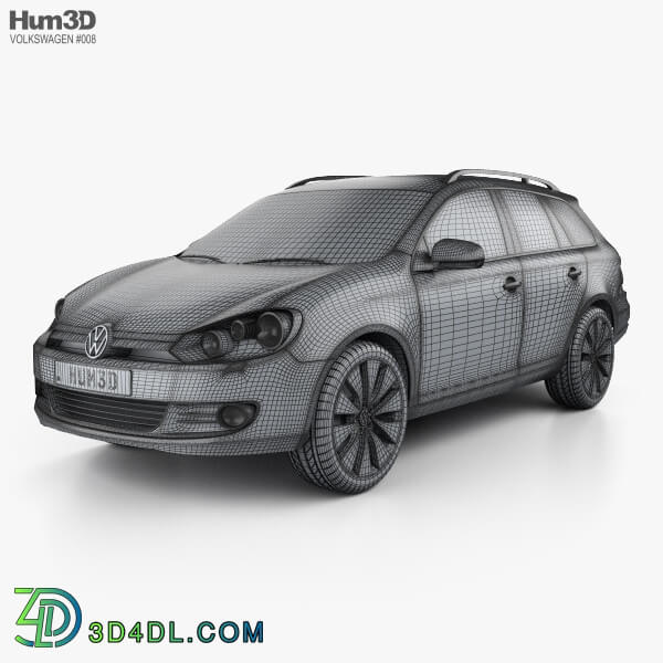 Hum3D VolksWagen Golf Variant 2010