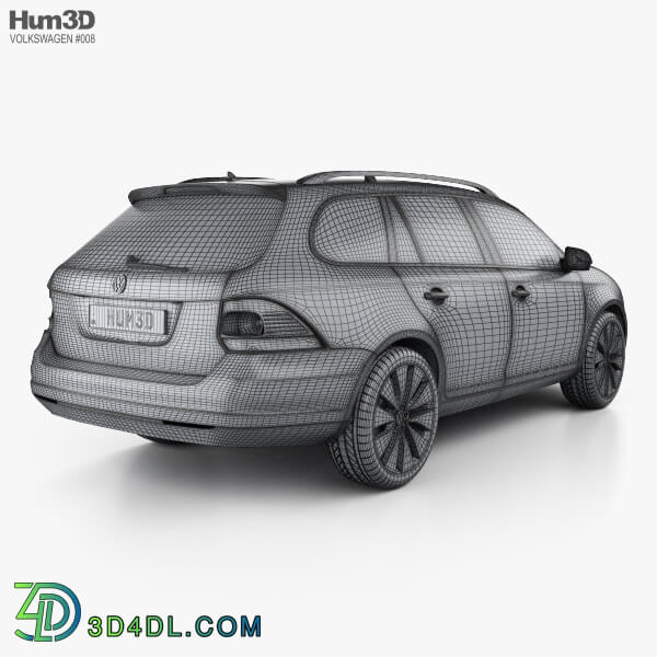 Hum3D VolksWagen Golf Variant 2010