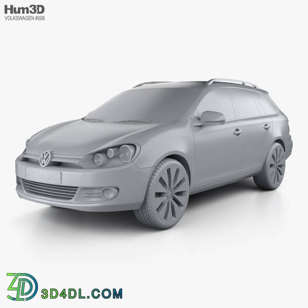 Hum3D VolksWagen Golf Variant 2010