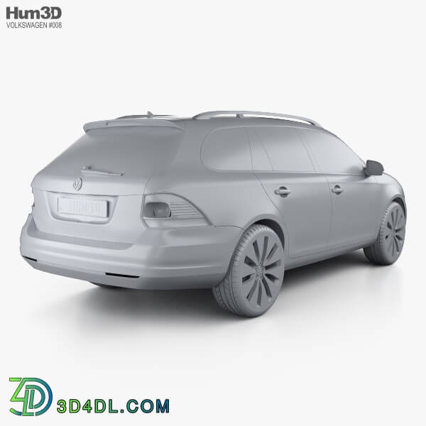 Hum3D VolksWagen Golf Variant 2010