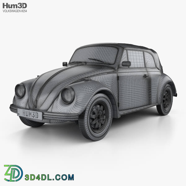 Hum3D Volkswagen Beetle convertible 1975