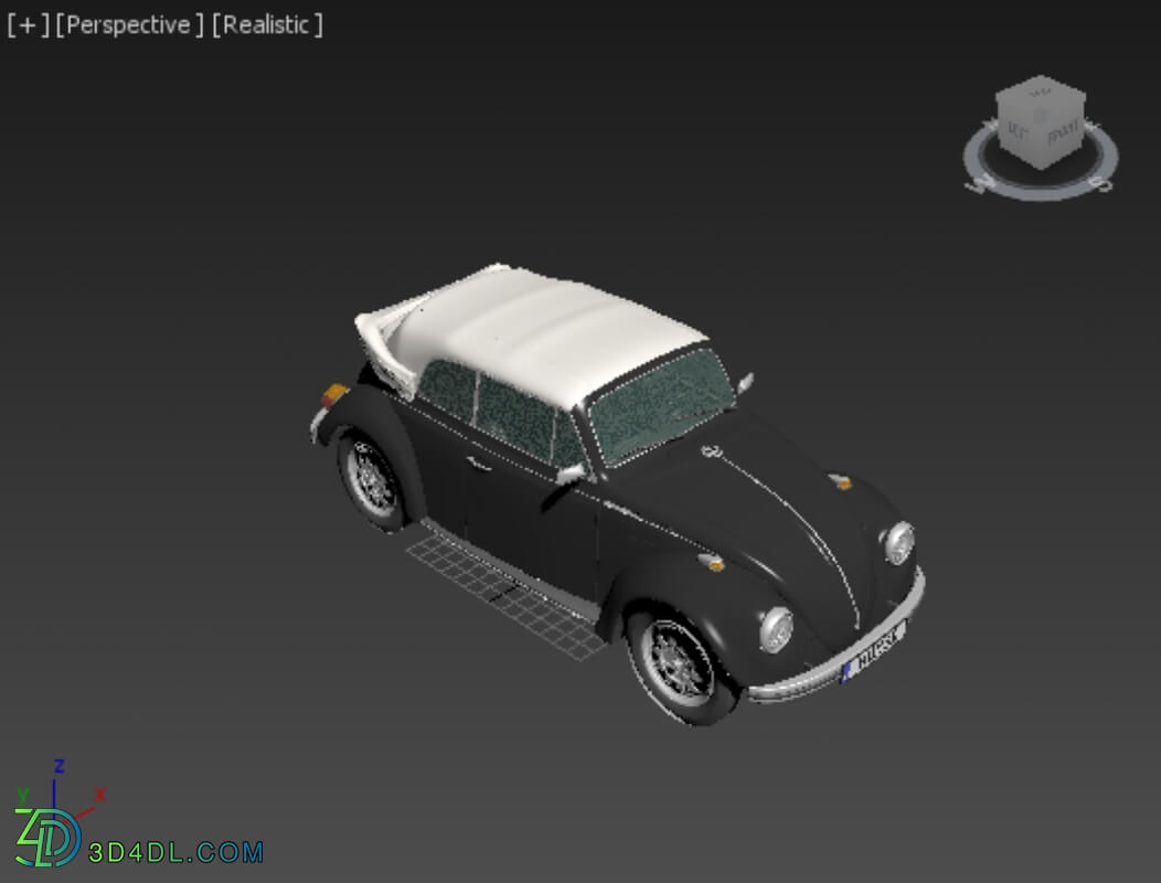 Hum3D Volkswagen Beetle convertible 1975