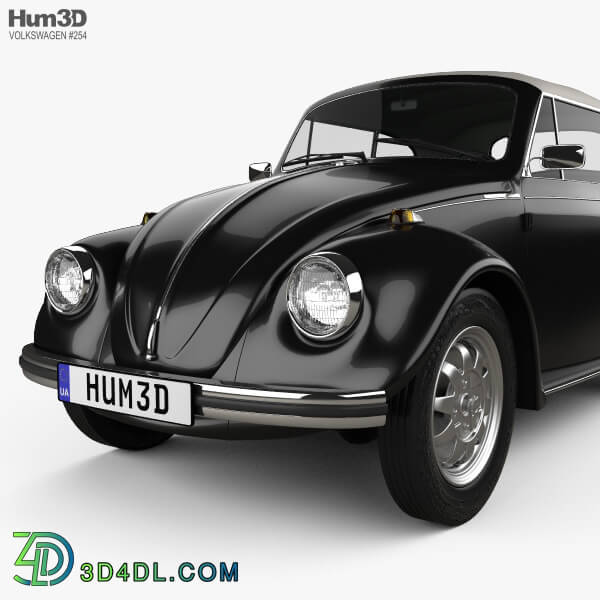 Hum3D Volkswagen Beetle convertible 1975