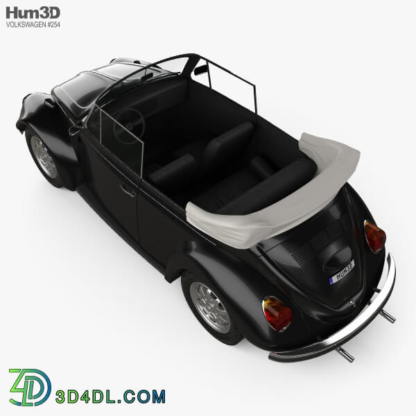 Hum3D Volkswagen Beetle convertible 1975