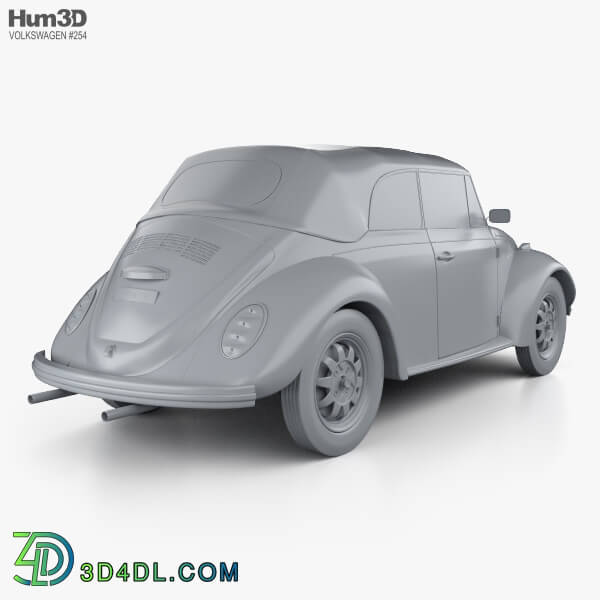 Hum3D Volkswagen Beetle convertible 1975