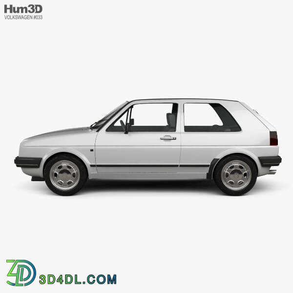 Hum3D Volkswagen Golf Mk2 3 door 1983