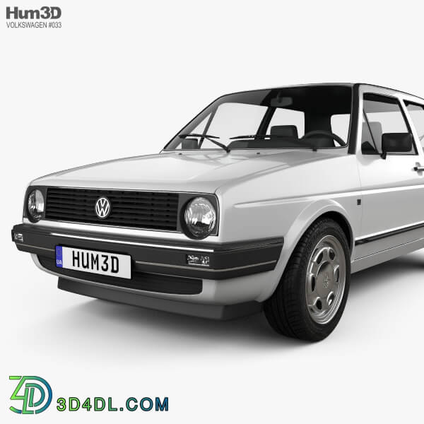 Hum3D Volkswagen Golf Mk2 3 door 1983