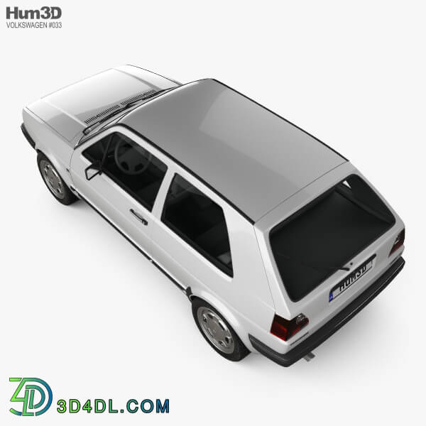 Hum3D Volkswagen Golf Mk2 3 door 1983