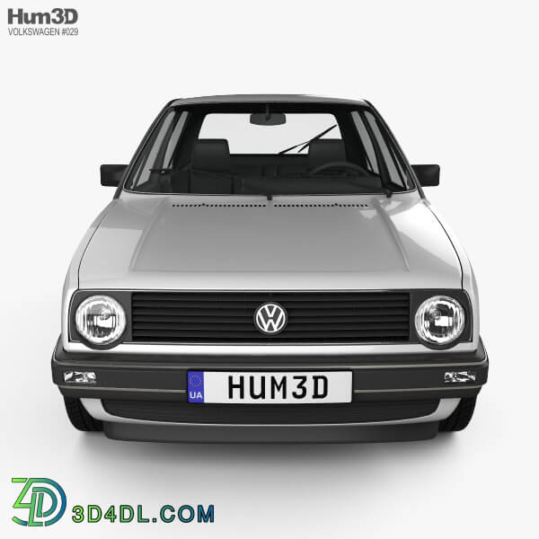 Hum3D Volkswagen Golf Mk2 5 door 1983