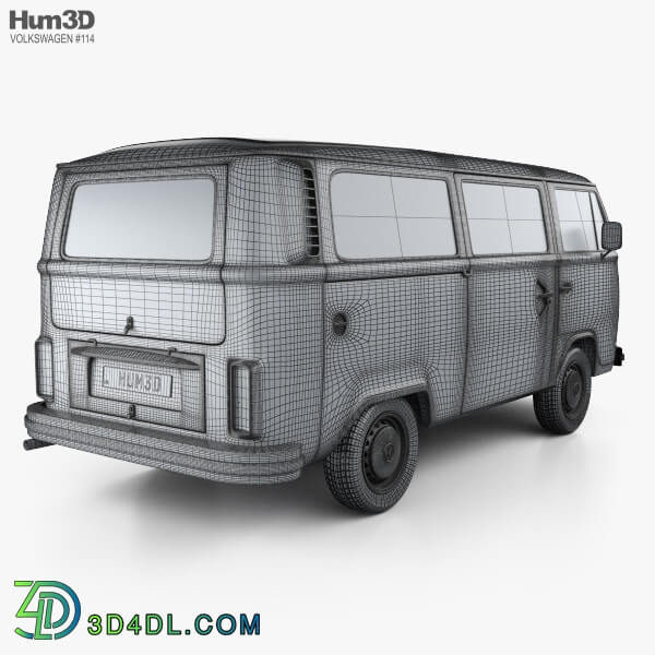 Hum3D Volkswagen Transporter (T2) Passenger Van 1972