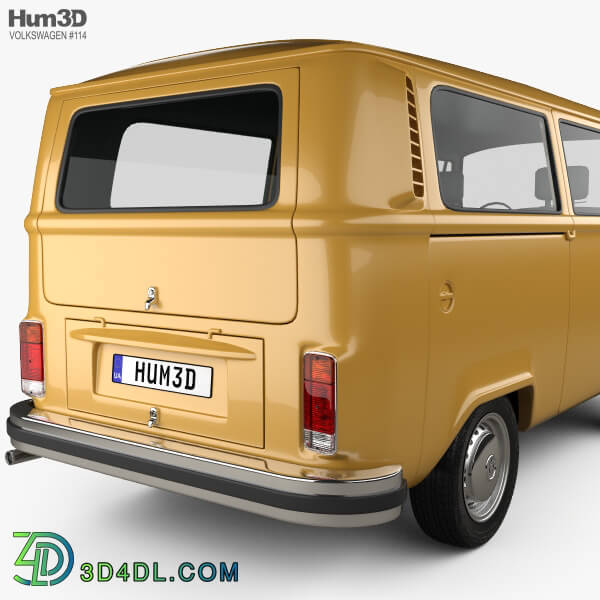 Hum3D Volkswagen Transporter (T2) Passenger Van 1972