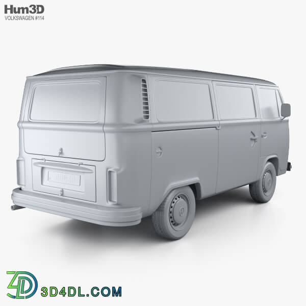 Hum3D Volkswagen Transporter (T2) Passenger Van 1972