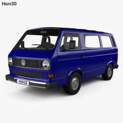 Hum3D Volkswagen Transporter (T3) Passenger Van 1990 