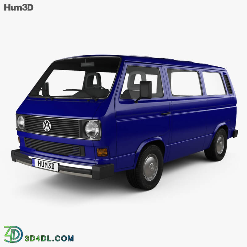 Hum3D Volkswagen Transporter (T3) Passenger Van 1990