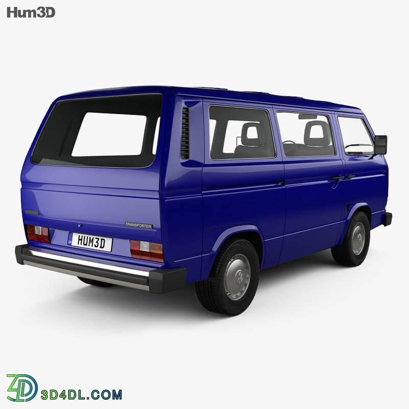 Hum3D Volkswagen Transporter (T3) Passenger Van 1990