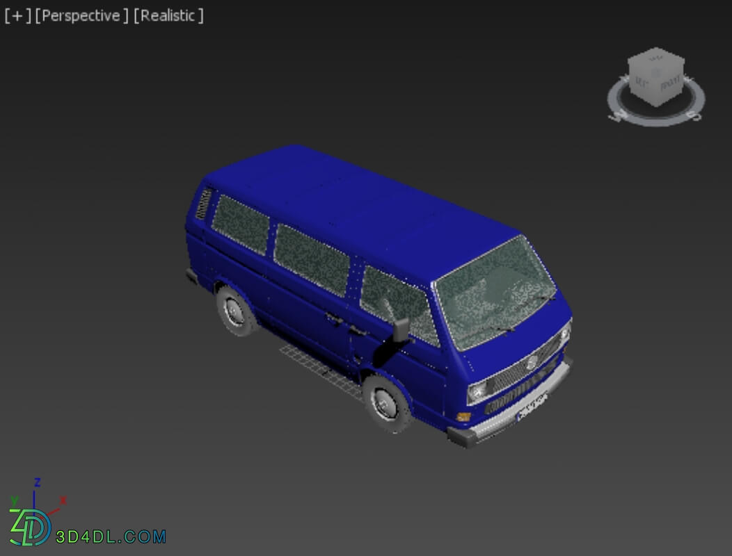 Hum3D Volkswagen Transporter (T3) Passenger Van 1990