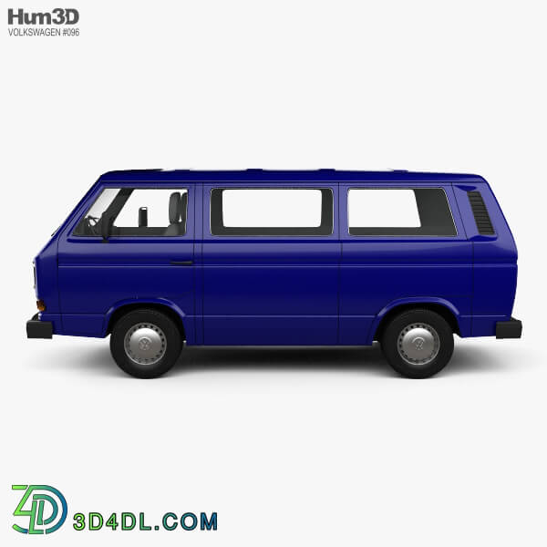 Hum3D Volkswagen Transporter (T3) Passenger Van 1990