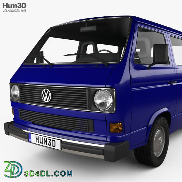 Hum3D Volkswagen Transporter (T3) Passenger Van 1990