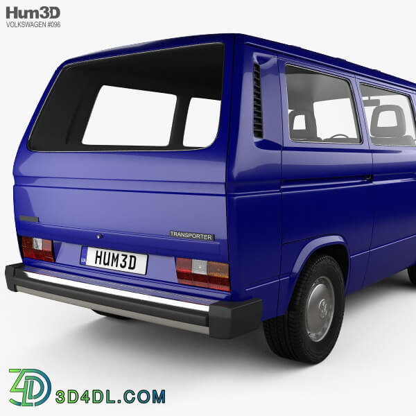 Hum3D Volkswagen Transporter (T3) Passenger Van 1990