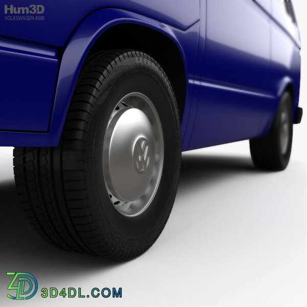 Hum3D Volkswagen Transporter (T3) Passenger Van 1990