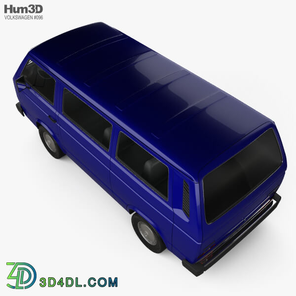 Hum3D Volkswagen Transporter (T3) Passenger Van 1990