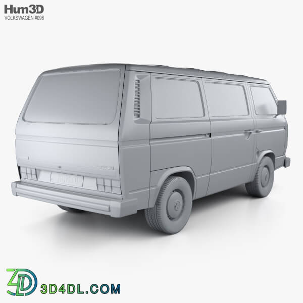 Hum3D Volkswagen Transporter (T3) Passenger Van 1990