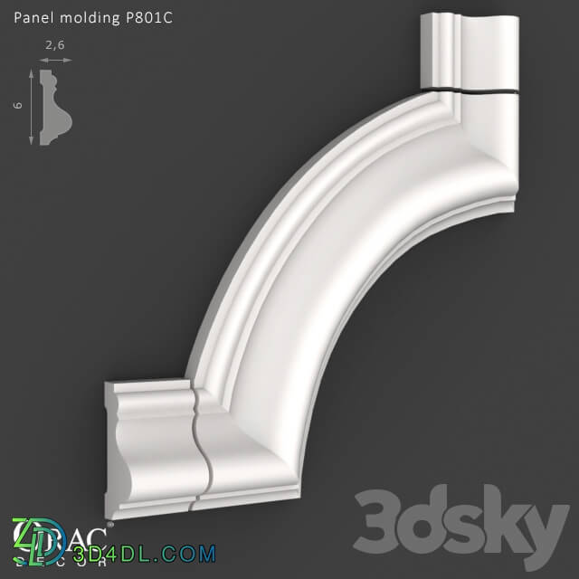 Decorative plaster - OM Panel molding Orac Decor P801C