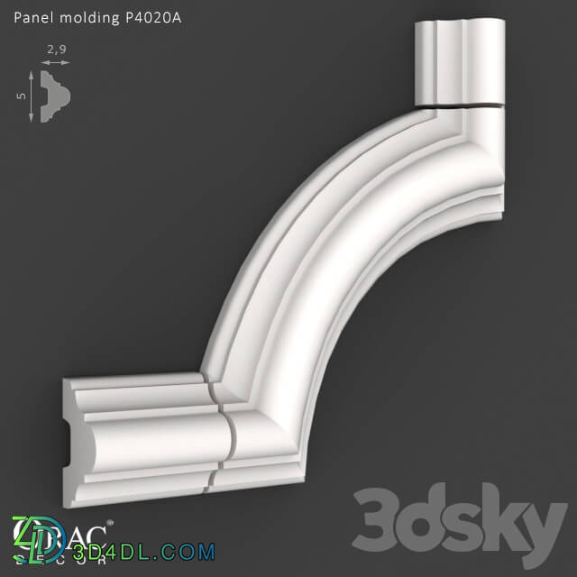 Decorative plaster - OM Panel molding Orac Decor P4020A